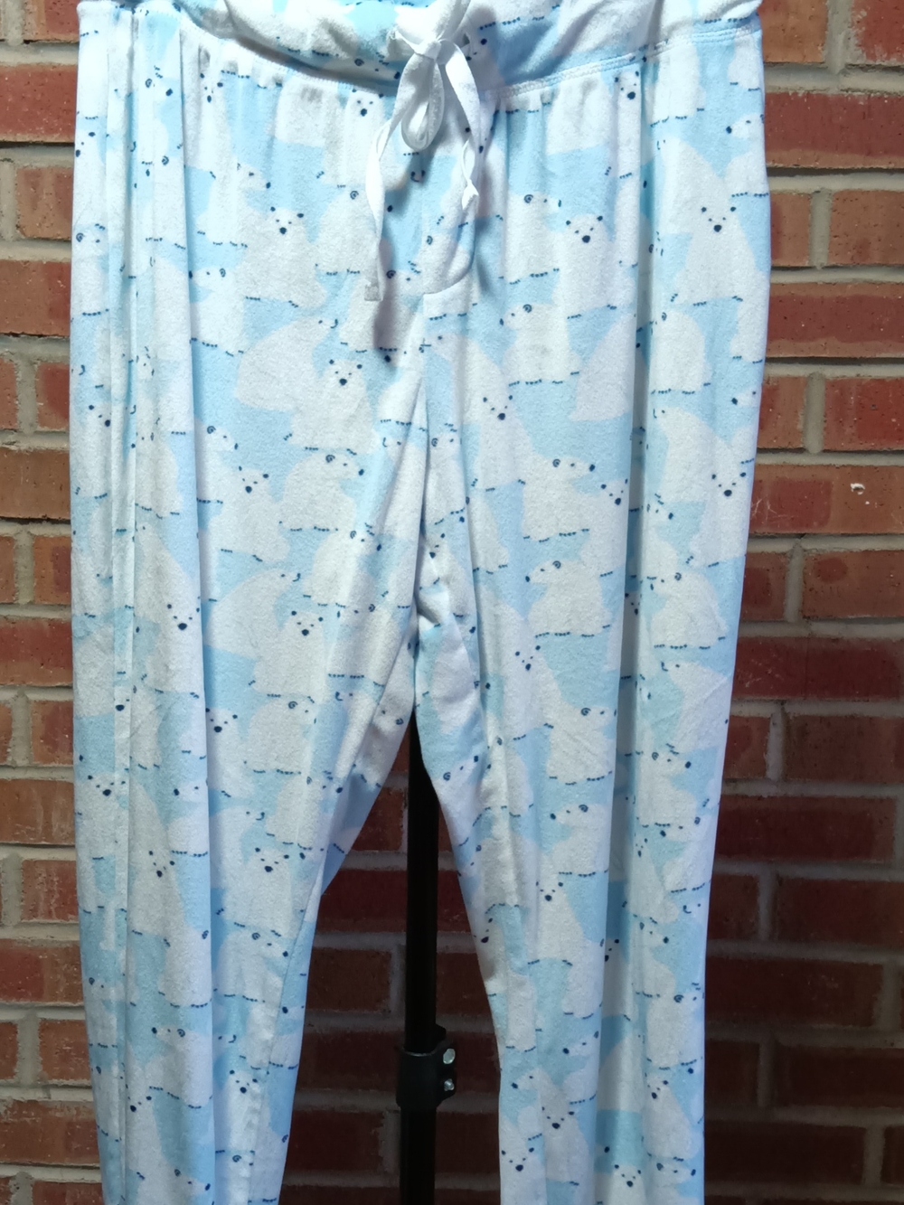 Light Blue Polar Bear Print Pajama Pants